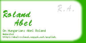 roland abel business card